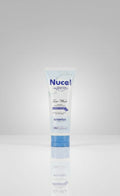 Nucel tube of cream on a white background